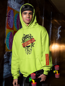 GODHEAD [Vandalized Facade] Neon Green Hoodie