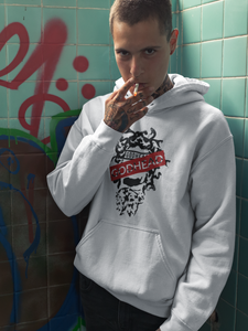 GODHEAD [Vandalized Facade] White Hoodie