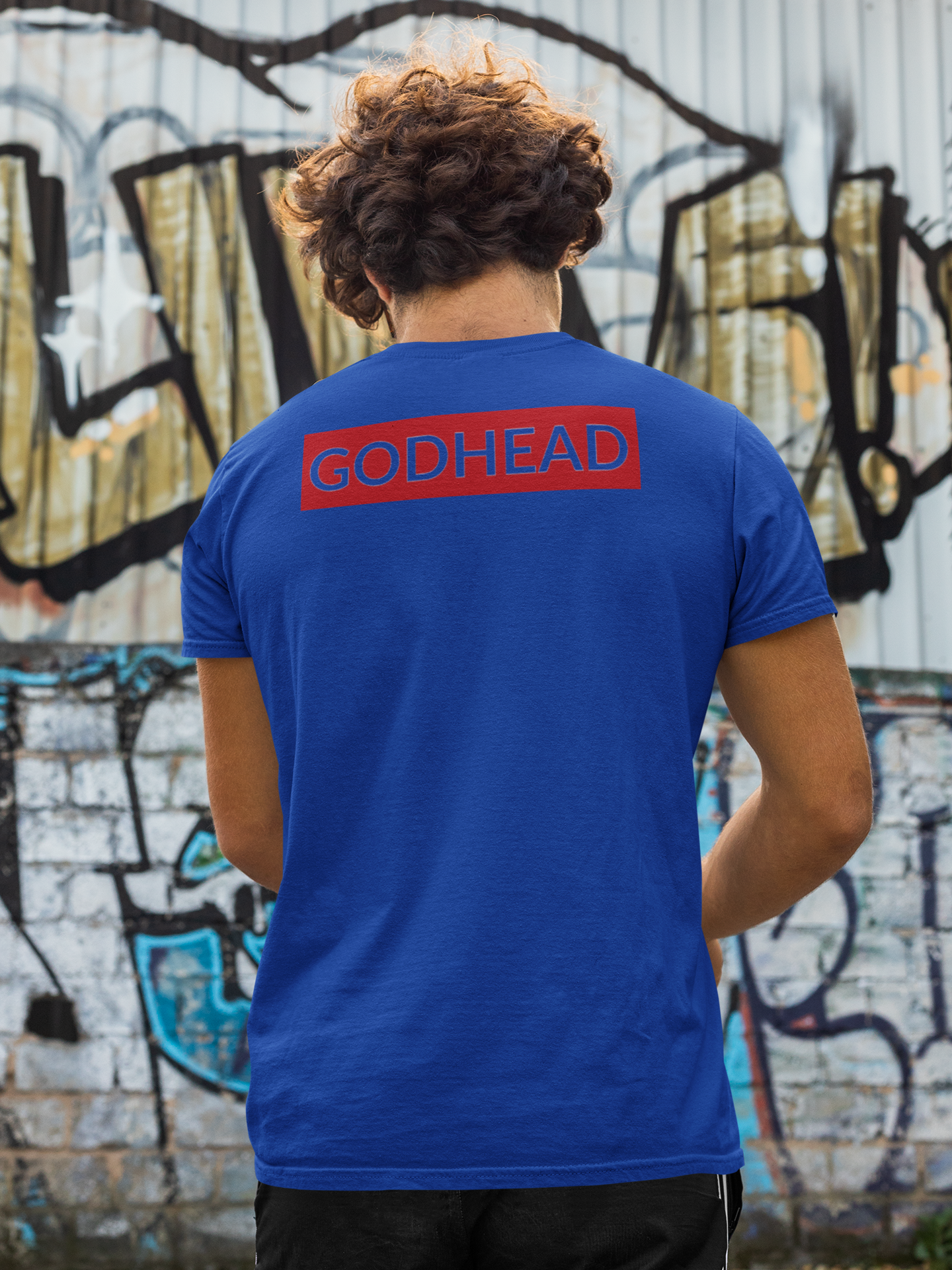 GODHEAD [Vandalized Facade] Blue T-Shirt