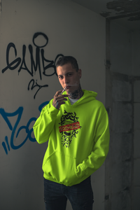 GODHEAD [Vandalized Facade] Neon Green Hoodie